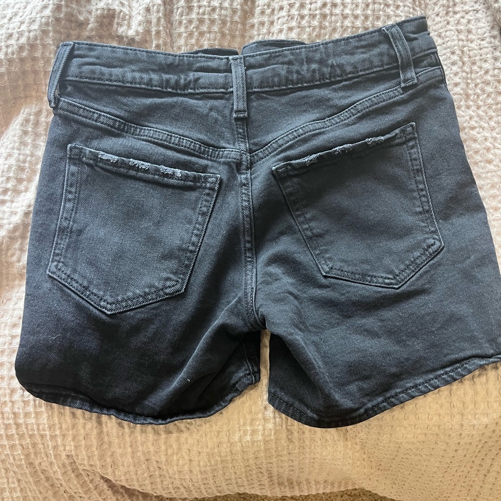 Black Longer Jean shorts!